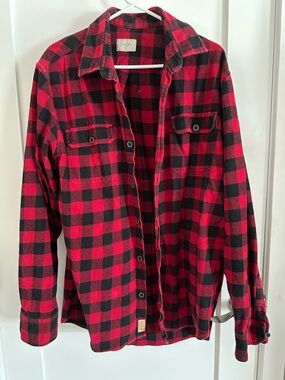 Jachs Red and Black Buffalo Plaid Button-Down Shirt